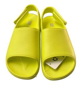 32 Degrees Cool Youth Cushion Slides Yellow Open Toe Walking  - 13-1 Medium